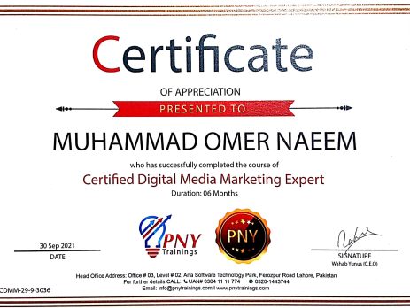 Certified Digital Media Marketer Expert